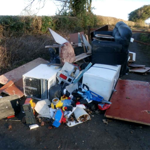 Evidence of fly-tipping in the prosecution of Jimmy Nicholson, 32, of Lyneburn Cottage caravan site, Northumberland