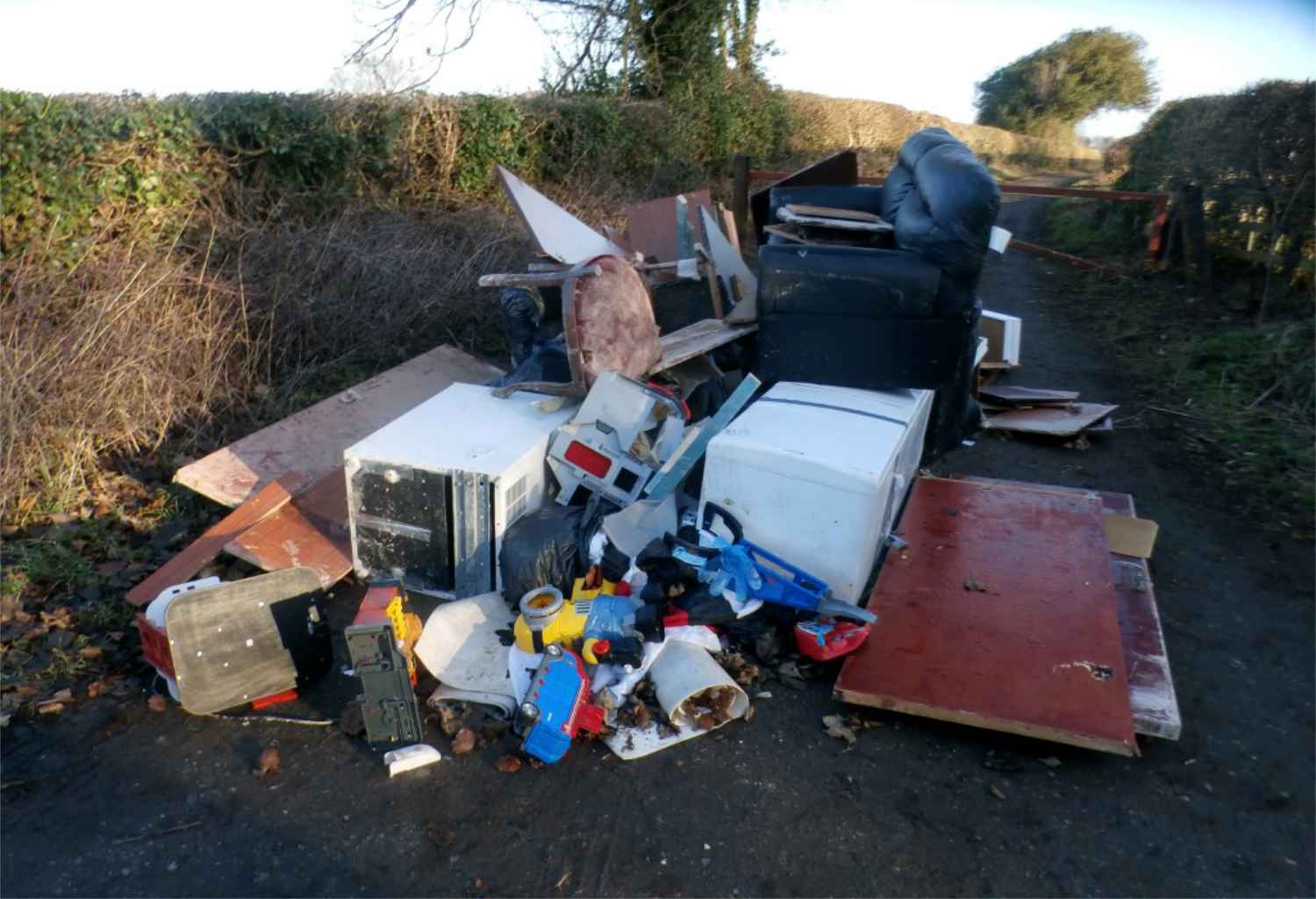 Evidence of fly-tipping in the prosecution of Jimmy Nicholson, 32, of Lyneburn Cottage caravan site, Northumberland