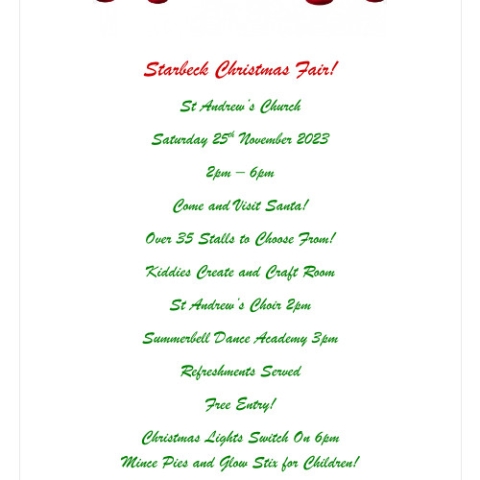 Starbeck Christmas fair
