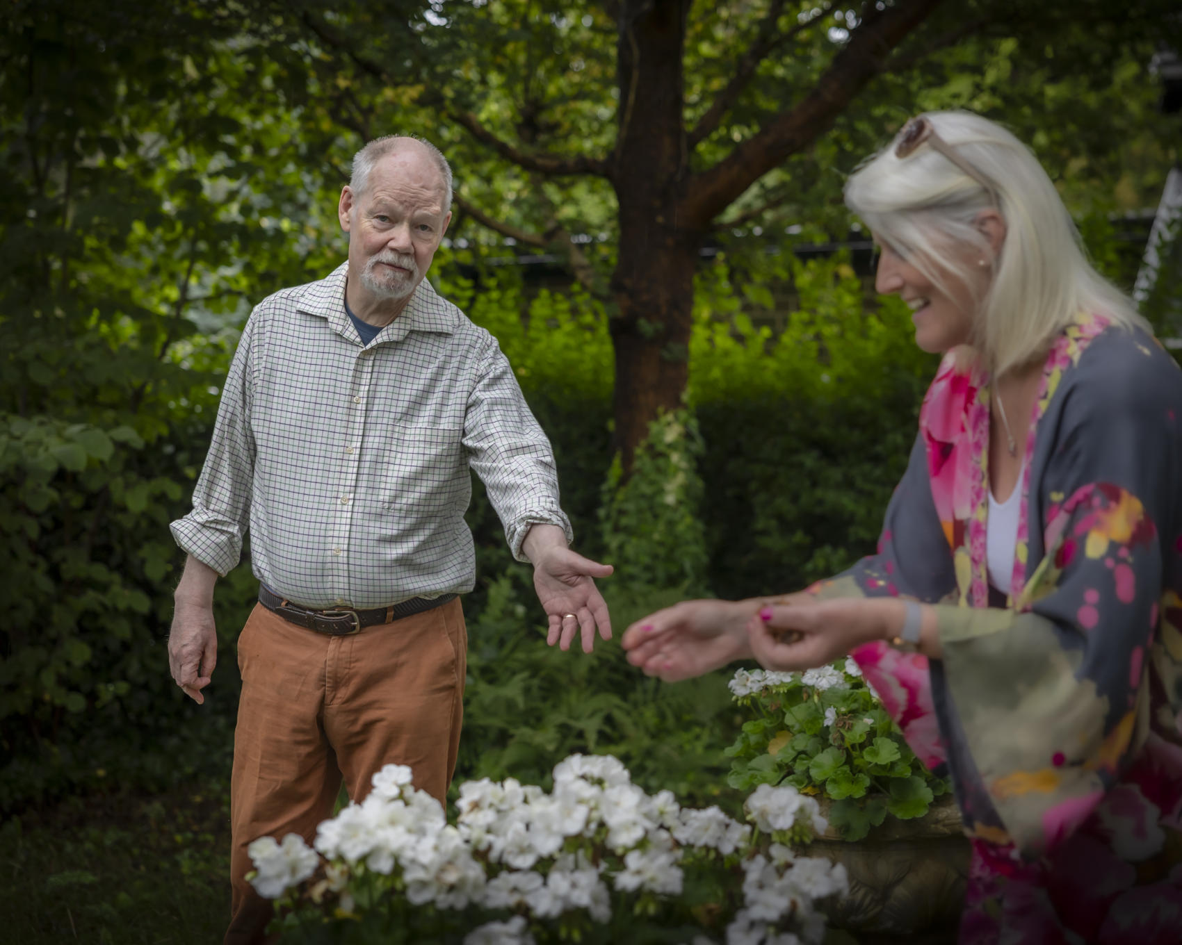 Howard Atkin as George and Gill McVey as Flora