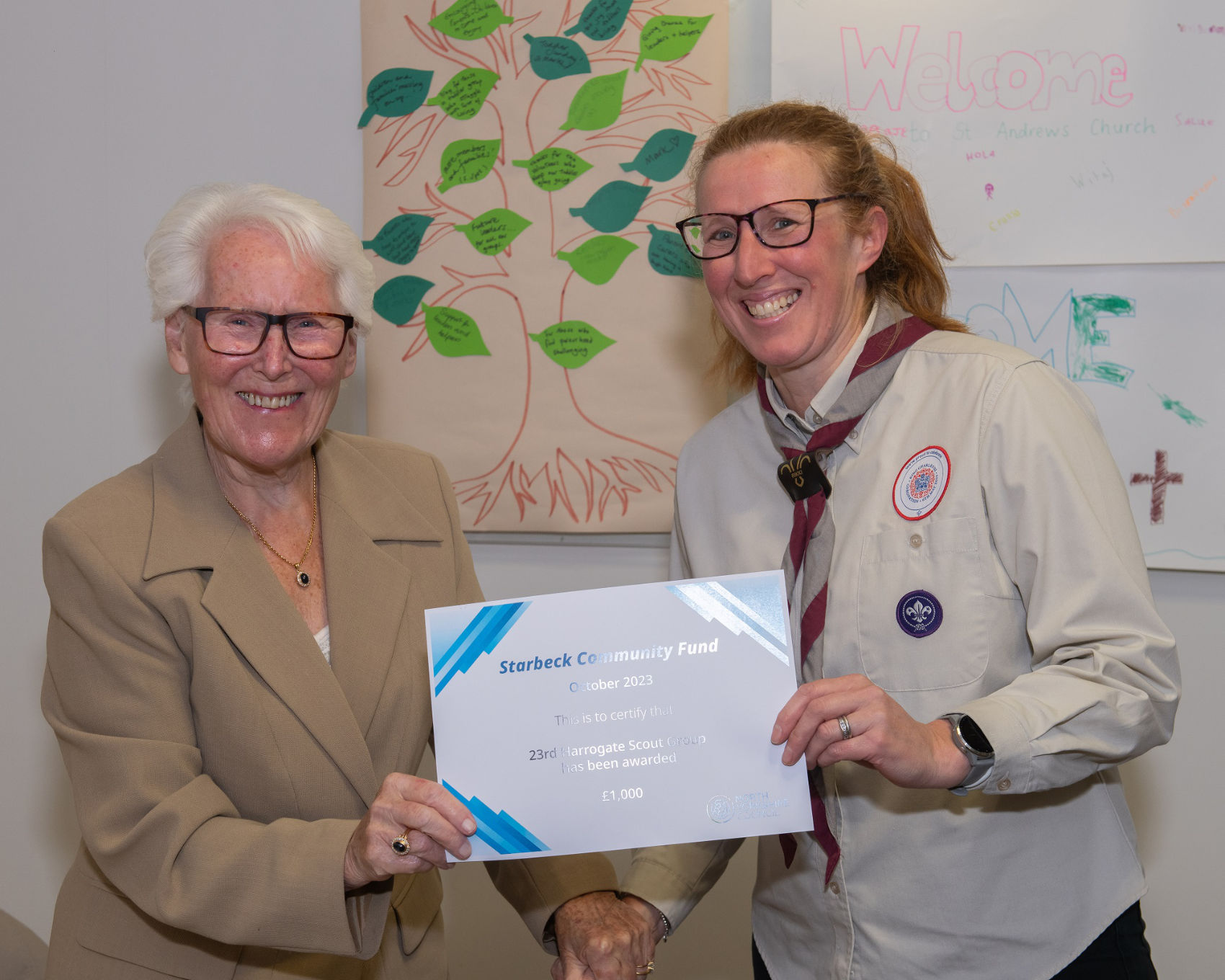 Scouts celebrate as 2023 Starbeck Grants Fund awards made Scout leader, Sharon Gladish