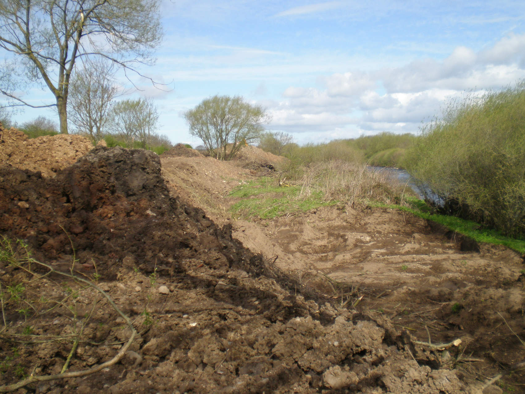 The waste tipped at Catterick Complex next to the River Swale