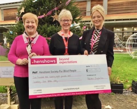 Maureen Ingleton, a member of Soroptimist International of Harrogate and District, once again took part in the Great North Run in aid of charity. This year the beneficiary of her efforts was Henshaw’s Society for Blind People.