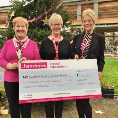Maureen Ingleton, a member of Soroptimist International of Harrogate and District, once again took part in the Great North Run in aid of charity. This year the beneficiary of her efforts was Henshaw’s Society for Blind People.