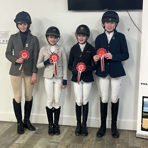 Queen Mary's Riders Pippa, Sophie, Ella, Peggy