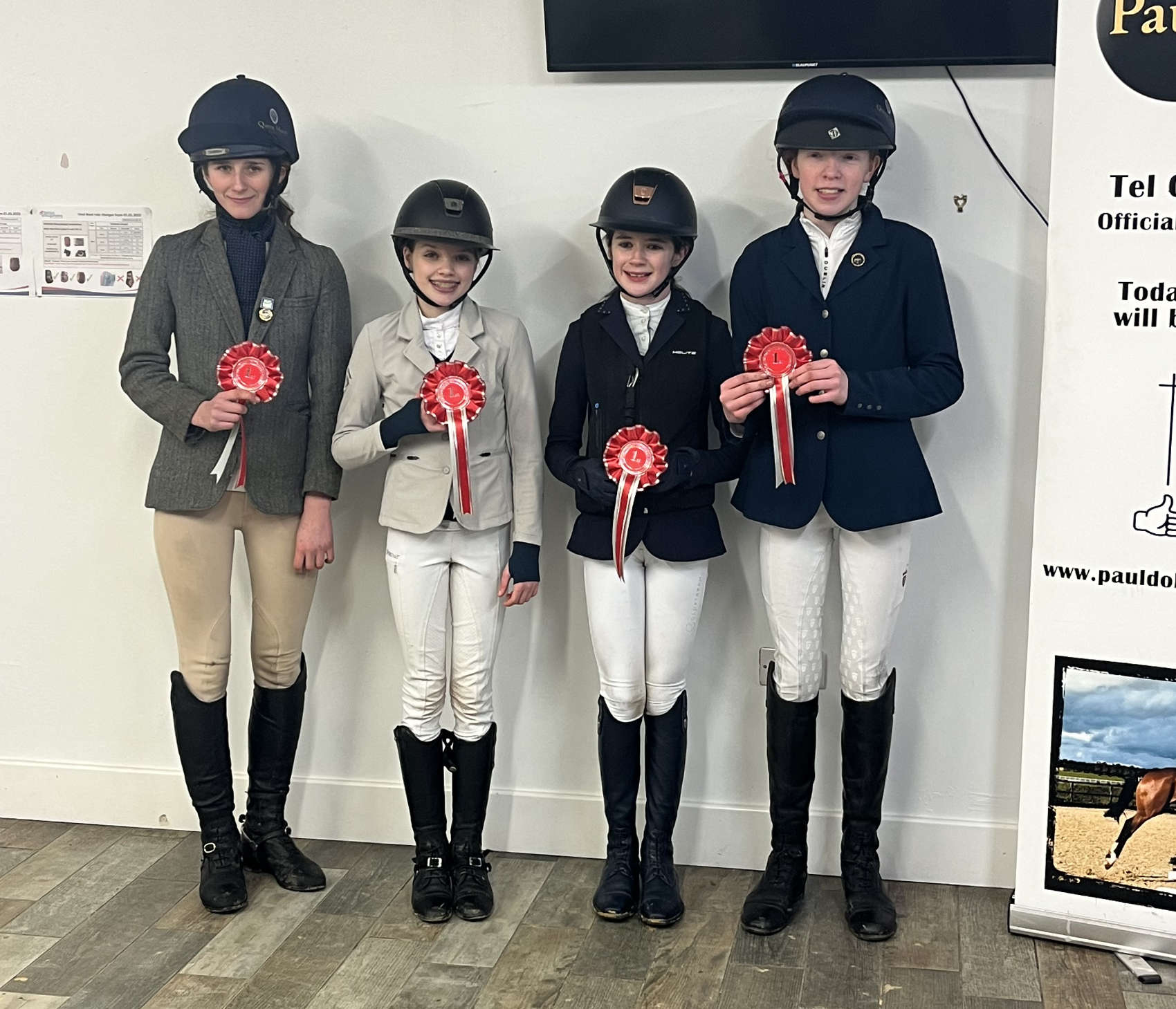 Queen Mary's Riders Pippa, Sophie, Ella, Peggy