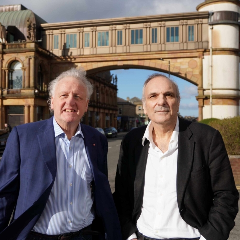 Keith Tordoff MBE, independent candidate for Mayor of York and North Yorkshire with Richard Brown, Reform UK candidate for Harrogate and Knaresborough