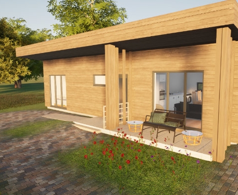 Artist’s impression of the proposed modular homes
