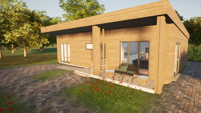 Artist’s impression of the proposed modular homes