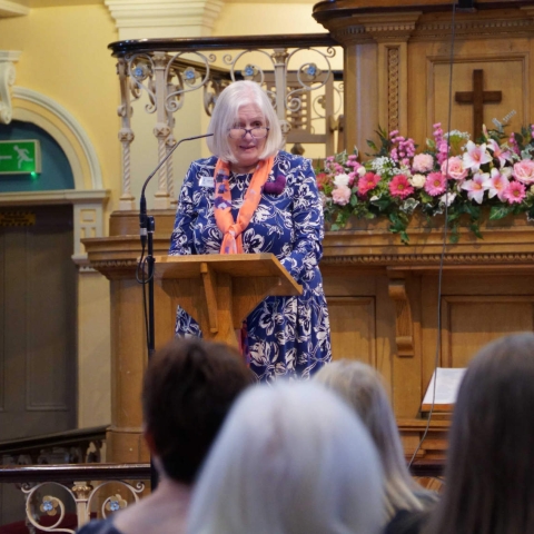 Pat Shore MBE, President of Soroptimist International of Harrogate & District, opened the event