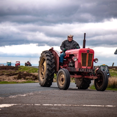 The third Brian Chester Tractor Road Run raised more than £1100 for the Sir Robert Ogden MacMillan Centre at Harrogate Hospital