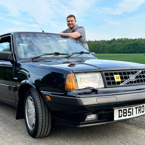 Johnathan Elliott with his 1987 Volvo 360 GLT
