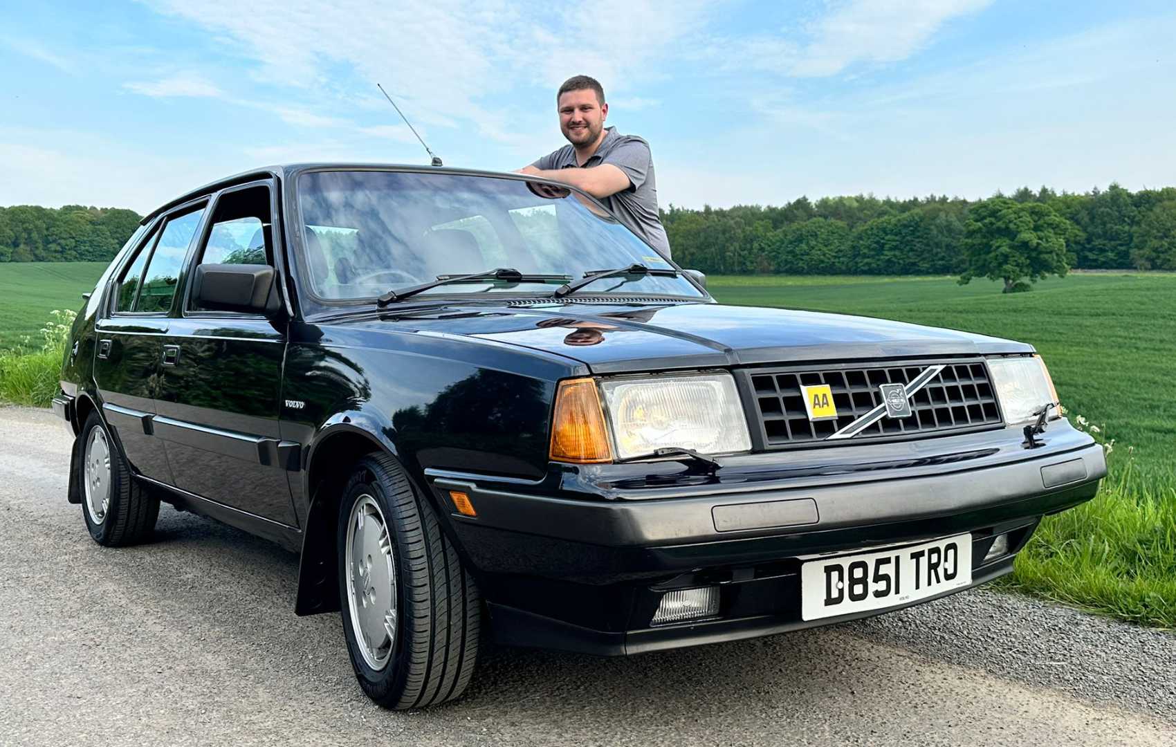 Johnathan Elliott with his 1987 Volvo 360 GLT