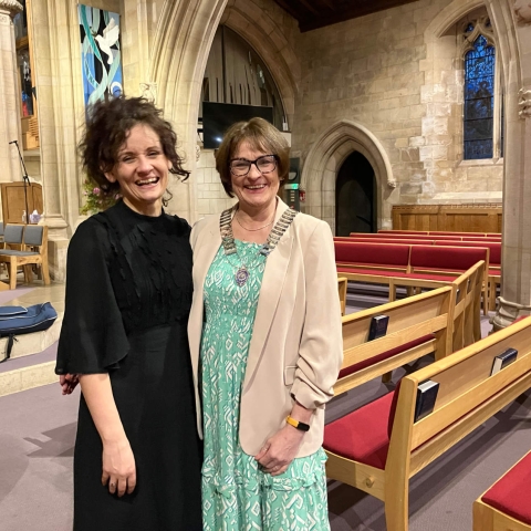 President Christine Anderson and Catherine Field-Leather