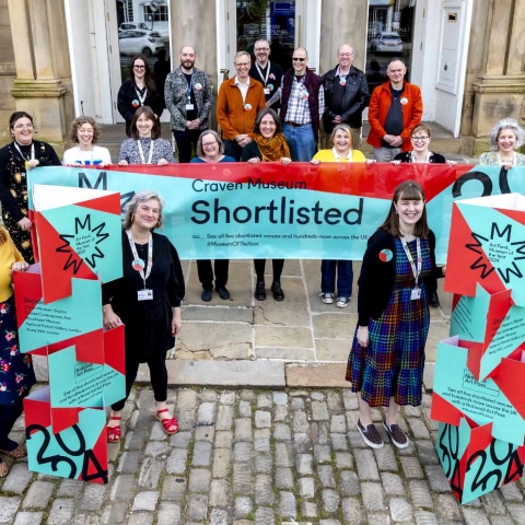 The Skipton Town Hall team celebrate Craven Museum being a finalist in Art Fund MOTY a finalist