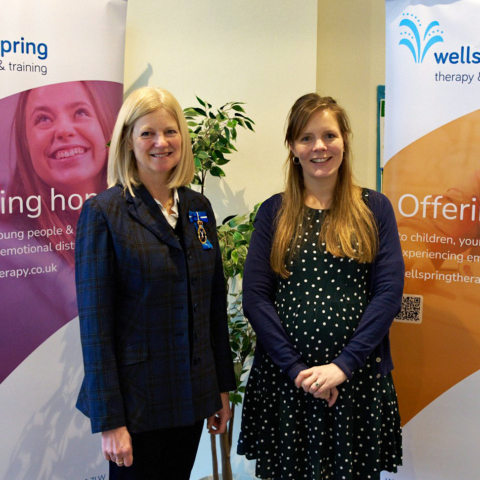 Emily Fullerton with Clare Granger, who visited Wellspring when she was High Sheriff of North Yorkshire earlier this year