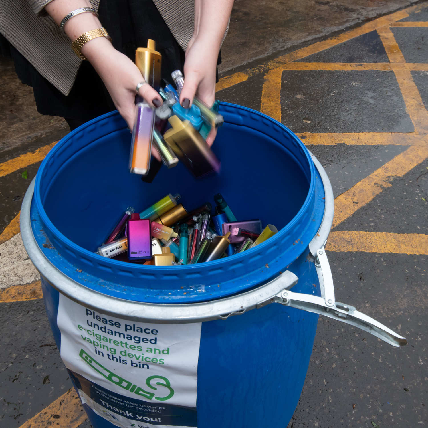 Residents can now dispose of their used vapes responsibly as vape recycling bins have been installed at all 20 household waste recycling centres