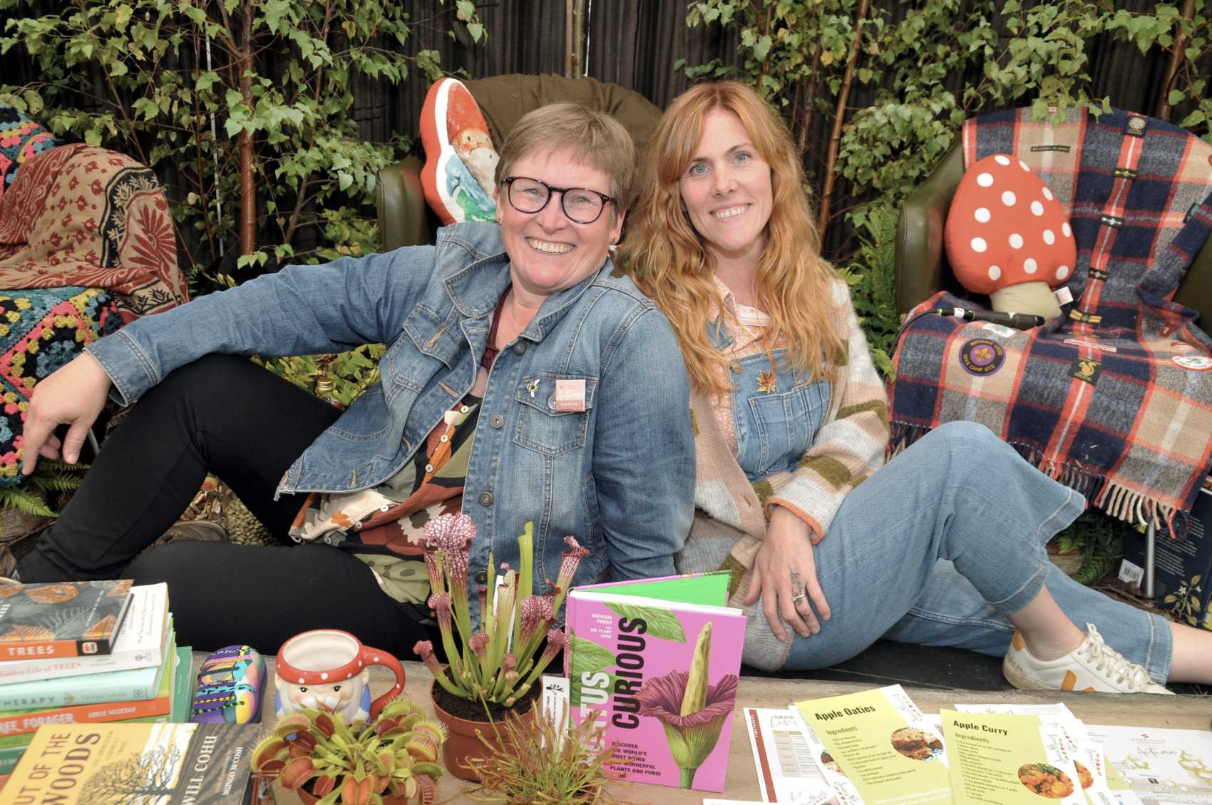 Sarah Owen-Hughes and Faith Douglas who are hosting the Human Gardener stage at the Harrogate Spring Flower Show