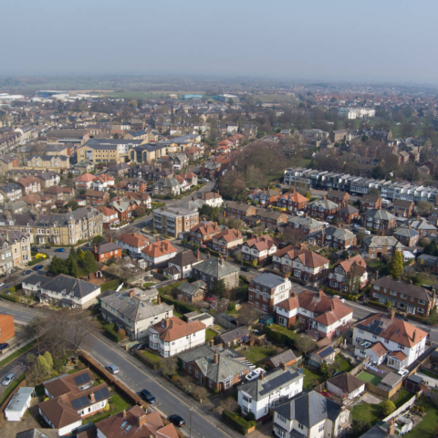 An aerial shot of Harrogate. Funding of £6.7 million has been secured to pay for vital infrastructure including education facilities and roads as a 2,000-home development is planned for the west of the spa town