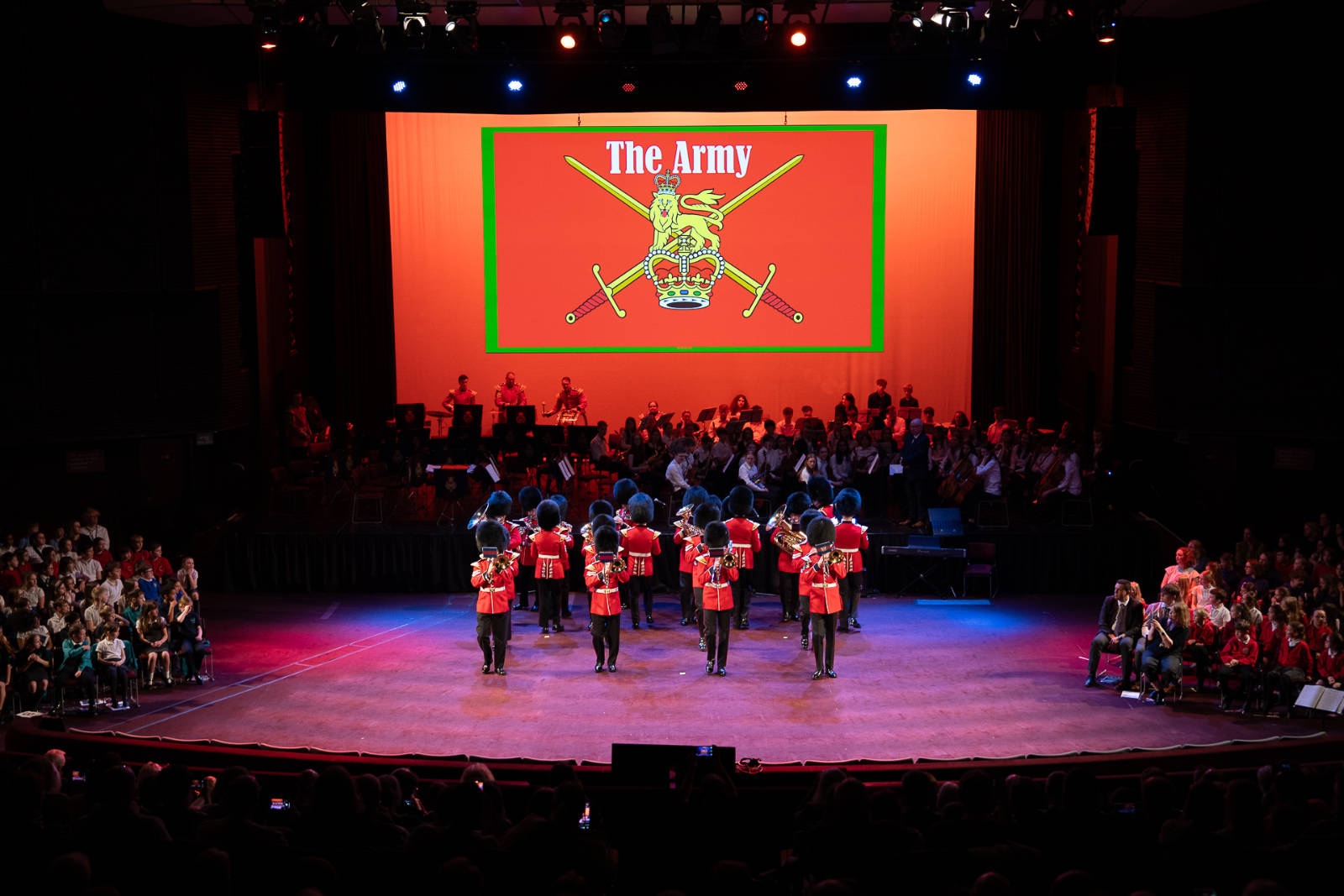 the young musicians were joined by one of the oldest and most famous military bands in the world, the Regimental Band of the Grenadier Guards