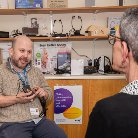 One of North Yorkshire Council’s technical officers for sensory services, Paul Senior assesses and offer one-to-one advice, information and life-changing support about equipment for people with hearing loss including fitting equipment such as hearing loops, smoke alarms and assistive listeners.