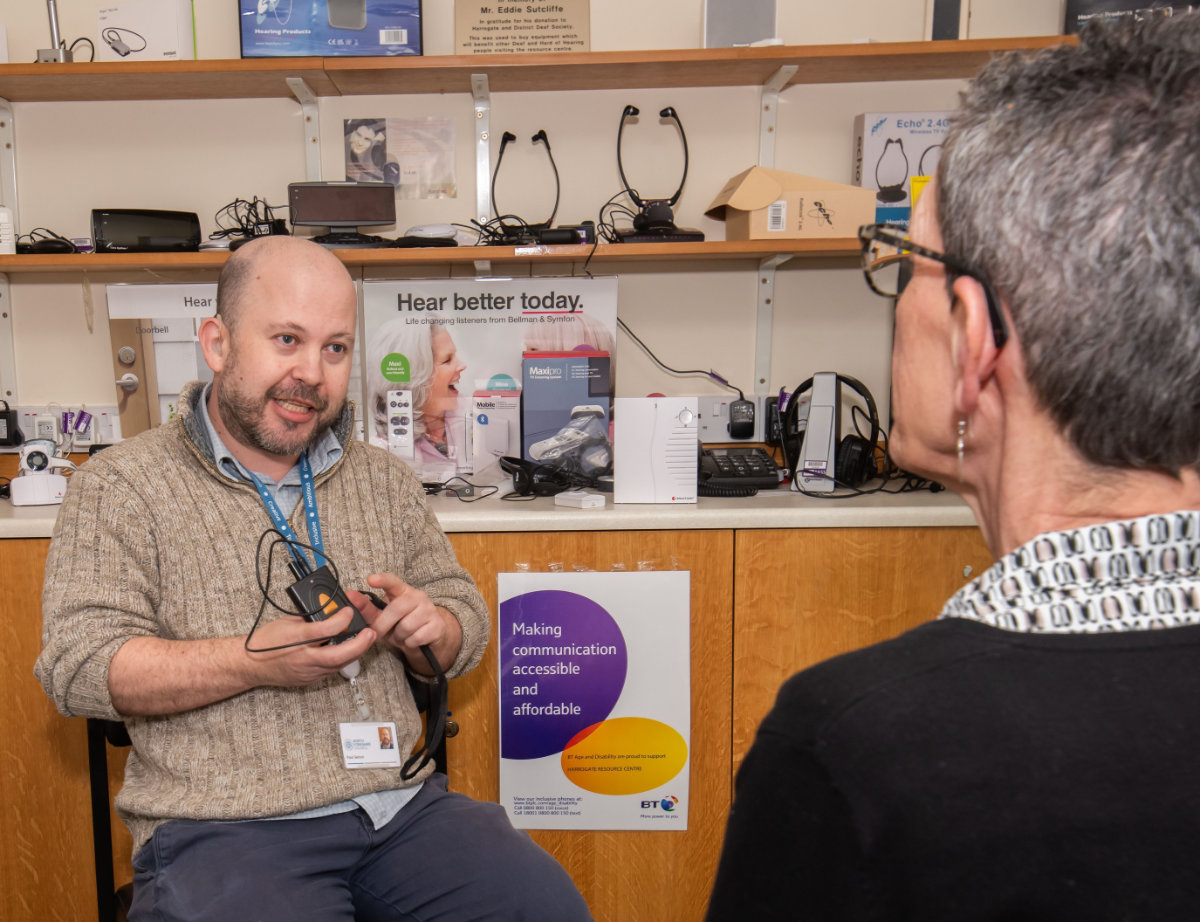 One of North Yorkshire Council’s technical officers for sensory services, Paul Senior assesses and offer one-to-one advice, information and life-changing support about equipment for people with hearing loss including fitting equipment such as hearing loops, smoke alarms and assistive listeners.