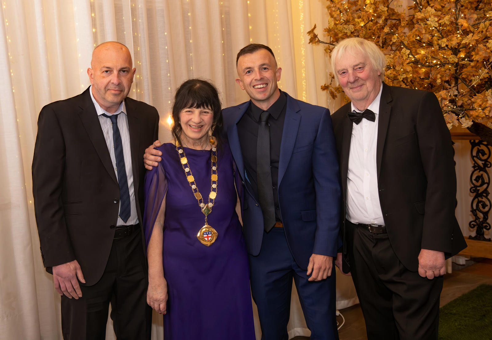 The former chair of North Yorkshire Council, Cllr Roberta Swiers is pictured with her sons Craig (left), Ryan and her husband, Dave, during one of the fundraising events