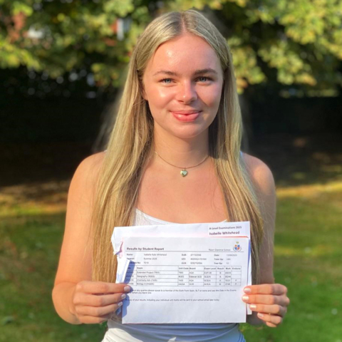 Student Isabelle Whitehead secured a place at the University of Liverpool to study medicine after being inspired by the doctors and nurses who looked after her disabled brother. The 18-year-old achieved A grades in chemistry and geography and a B in biology.