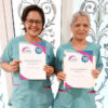 Nancy Marecelino and Eusebia ‘Sylvia’ Menes with their certificates