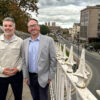 The Mayor of York and North Yorkshire, David Skaith, pictured on the left, who yesterday chaired the first meeting of the York and North Yorkshire Local Visitor Economy Partnership’s board, with Paul Szomoru, the regional development lead at VisitEngland, on the city walls in York.