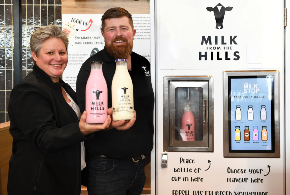 Fodder Manager Vanessa Pitt with James Hill MD of Milk from the Hills