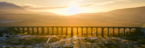 The iconic Ribblehead Viaduct passengers travel across on the Settle to Carlisle line