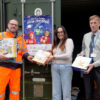 From left, operations manager at Yorwaste, Steven Midgley, waste prevention and recycling officer at North Yorkshire Council, Ariane Heap, and North Yorkshire Council’s executive member for waste services, Cllr Richard Foster, assessing donated gifts at a household waste recycling centre