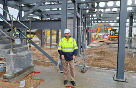 Cllr Kevin Foster (Green Party - Hipswell and Colburn) - checking progress at the new Catterick Garrison Town Centre development.