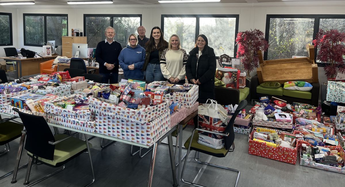 the hampers after being transported to The Island’s offices