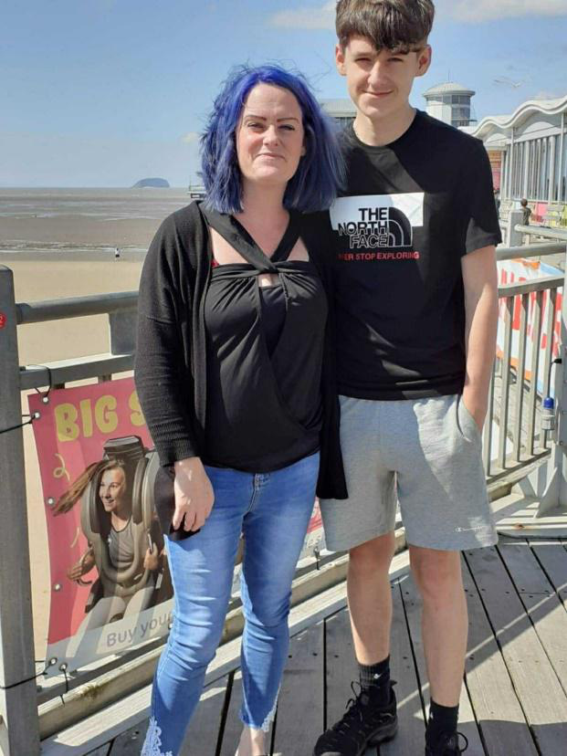 Bailey Chadwick and his mum, Dayle Knights