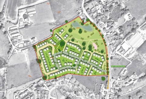 [IMAGE CREDITS - BELLWAY]: The concept masterplan for the site west of Ripon Road in Killinghall, which Bellway is proposing for around 120 new homes