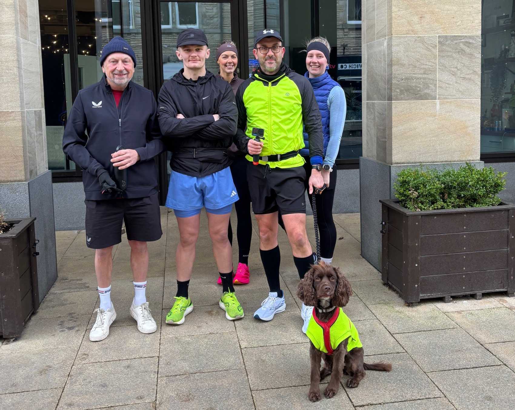 left to right Phil Allott, Carl Robinson, Stephanie Cawood, Steve Close and Rhys Williams.