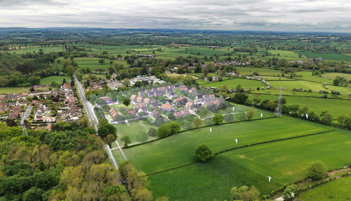 An illustration of Bellway Strategic Land’s proposals for the land north of Ripley Road in Scotton, which are the subject of public consultation - copyright Bellway