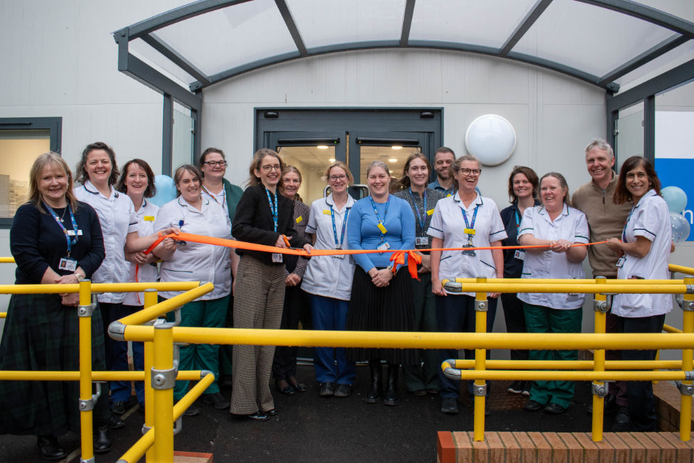Claire Arditto, National Head of Allied Health Professionals (AHP) at NHS England officially opens the Willow Therapy Unit at Harrogate District Hospital
