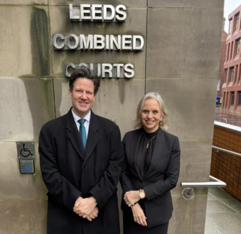 Kirsty Brimelow KC and Sir Alec Shelbrooke MP at Leeds Combined Courts