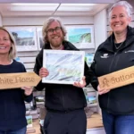 Jackie Crozier, Managing Director Little BirdMade, Chris Pye, Manager Sutton Bank National Park Centre and Rachael Launchbury, Retail Manager - North York Moors National Park Authority