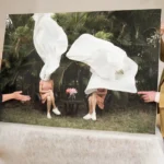 North Yorkshire Council’s executive member for arts and culture, Cllr Simon Myers listens to Aesthetica director, Cherie Federico, as she describes May Parlar’s work 'Collective Solitude' at Skipton Town Hall. The Aesthetica Art Prize exhibition will be staged at four of North Yorkshire Council’s venues from this month