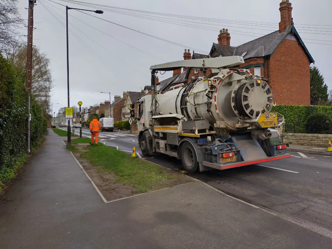 Heslington Lane Fulford gulley clearing March 2026
