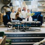 Rob and Zoe Nemes - pictures with their two boys and puppy Margot - sofa-1