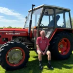 Mark Nicholson with his Emmerdale starring Zetor tractor