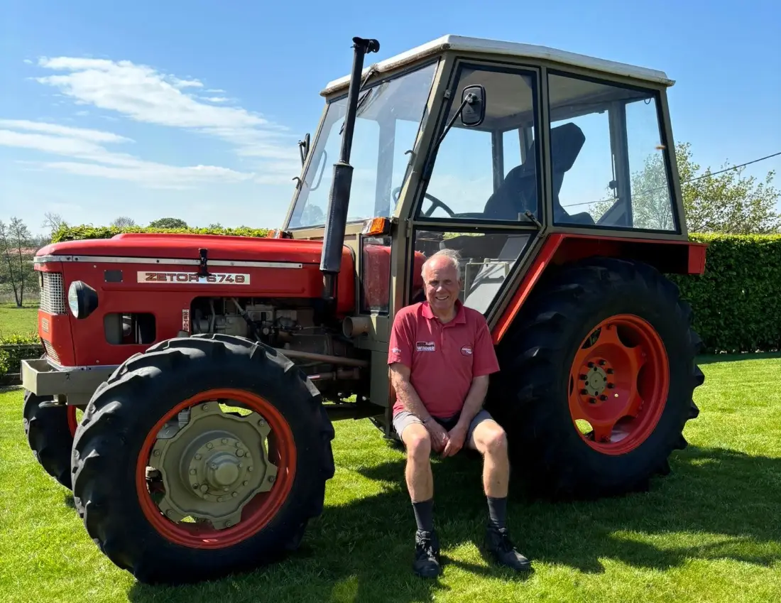 Mark Nicholson with his Emmerdale starring Zetor tractor