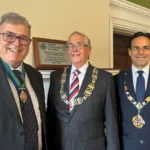 New council chair Cllr David Chance with Cllr John Ritchie and Cllr George Jabbour