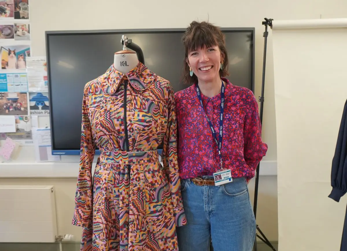 Sarah Summers with her design