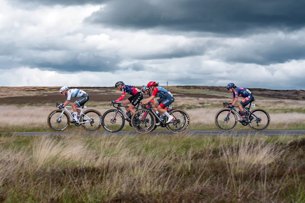 Riders in the women’s race of the Tour of Britain are pictured passing through the North Yorks Moors during last year’s event. (Pic credit: swpix.com)